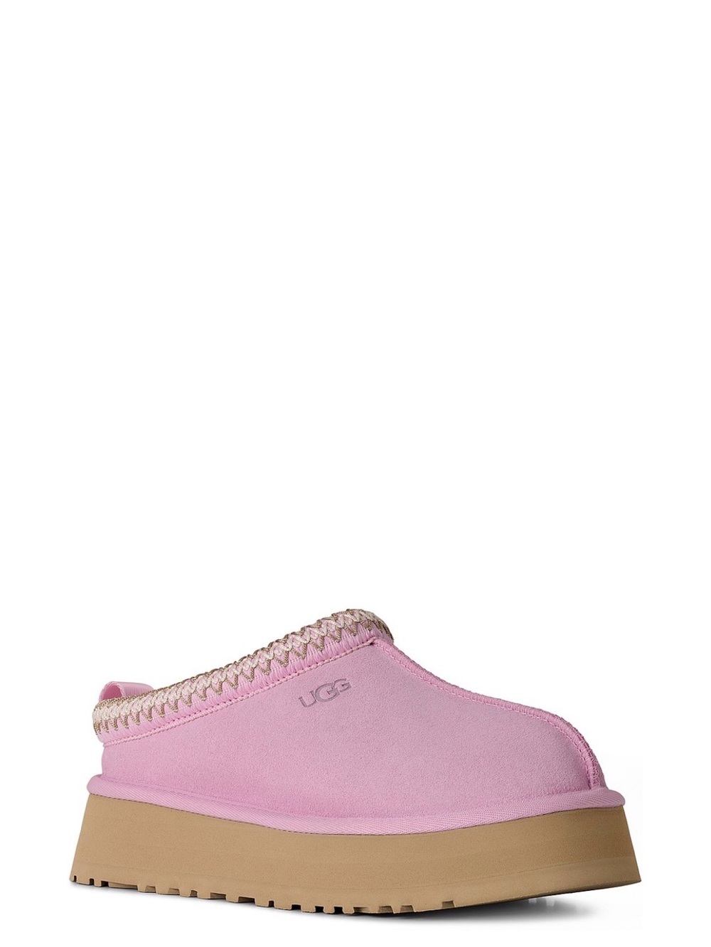 UGG Pink Suede Platform Slip-On